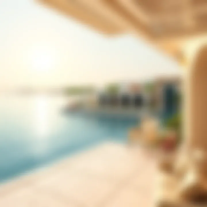 Waterfront View from West Yas Villa Stunning waterfront view from a West Yas Villa highlighting luxury living