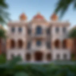 Elegant exterior view of Zabeel Saray Villas showcasing architectural beauty