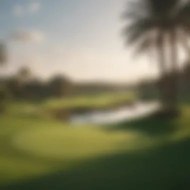 Stunning View of Golf Course from Luxurious Estate Luxurious golf course view from a high-end estate