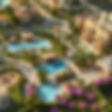 Community amenities surrounding Haven Villas including parks and pools