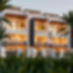 Exterior view of Hayat Townhouses showcasing modern architectural design