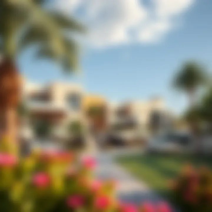 Lush community amenities surrounding Hayyan Villas for a luxurious lifestyle