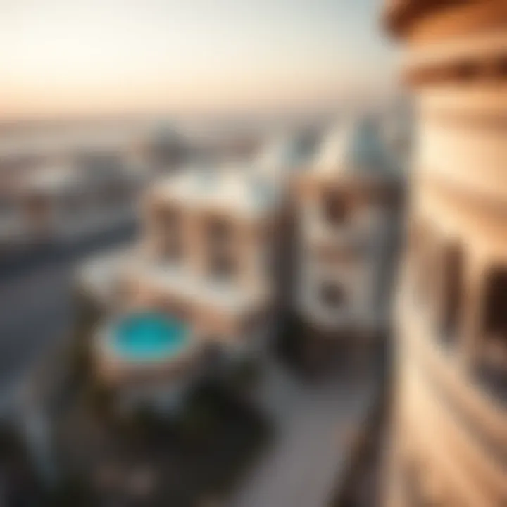 Aerial view of Hotel H Dubai showcasing its stunning architecture