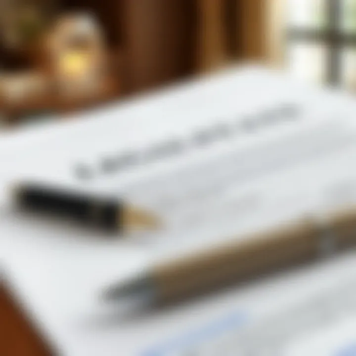 Legal documents and a pen for property transaction