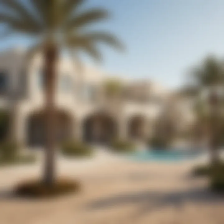 Panoramic view of the community lifestyle on Jubail Island