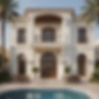 Stunning Villa Facade in Jumeirah Elegant villa facade in Jumeirah