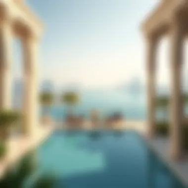 Breathtaking view from the villas overlooking the Dubai coastline