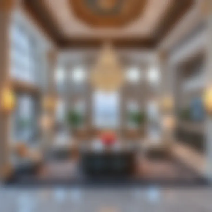 Lavishly designed interior of a villa, highlighting luxurious living spaces