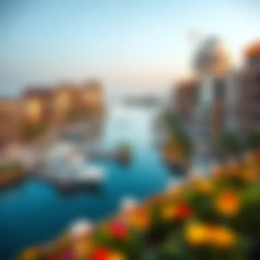 A breathtaking view of the Marina Garden's waterfront