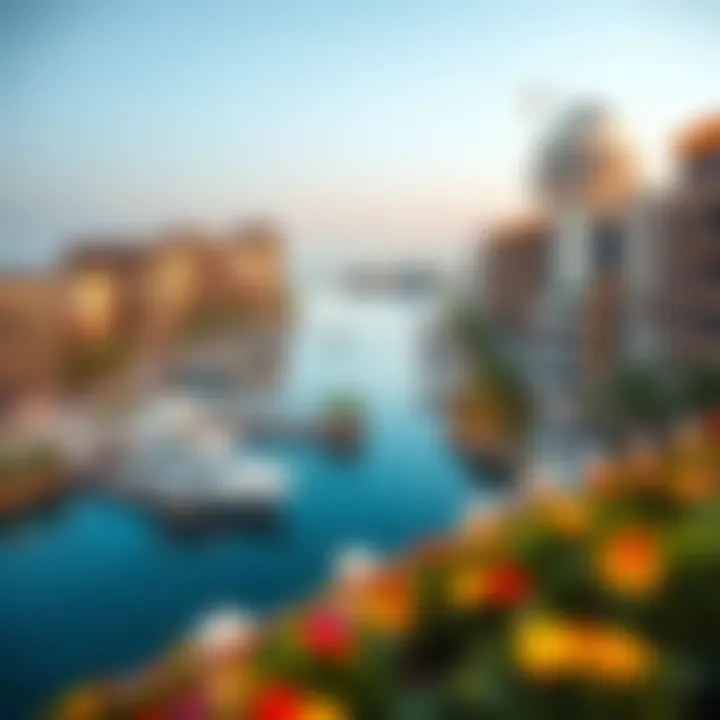 A breathtaking view of the Marina Garden's waterfront