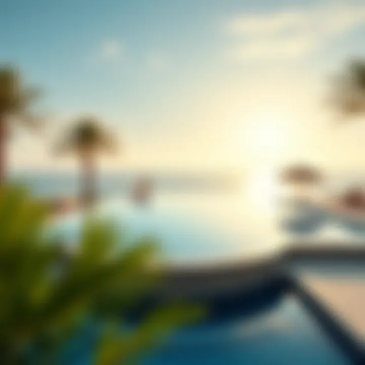 Elegant infinity pool with stunning sea views