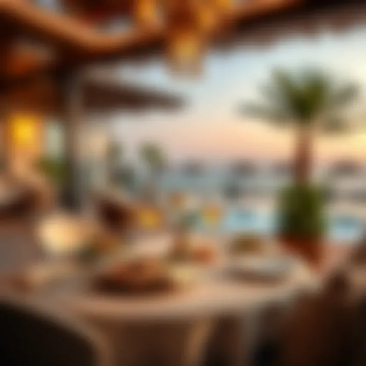 Gourmet dining experience at a luxury resort