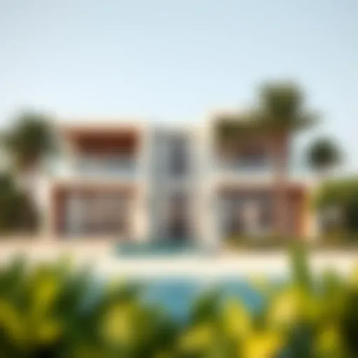 Luxurious beachfront villa showcasing modern architecture