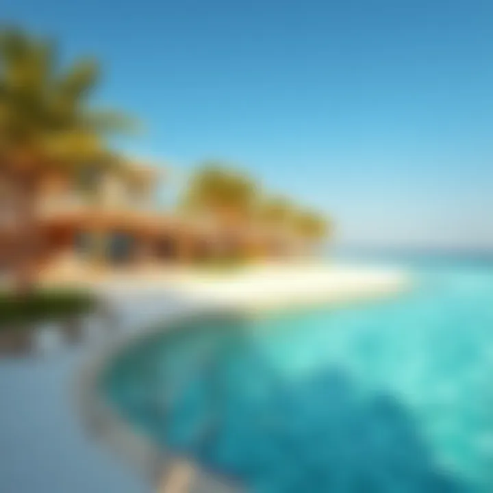 Serene private beach with crystal clear waters