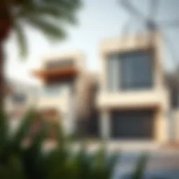 Exterior view showcasing the contemporary architecture of Mira Townhouse