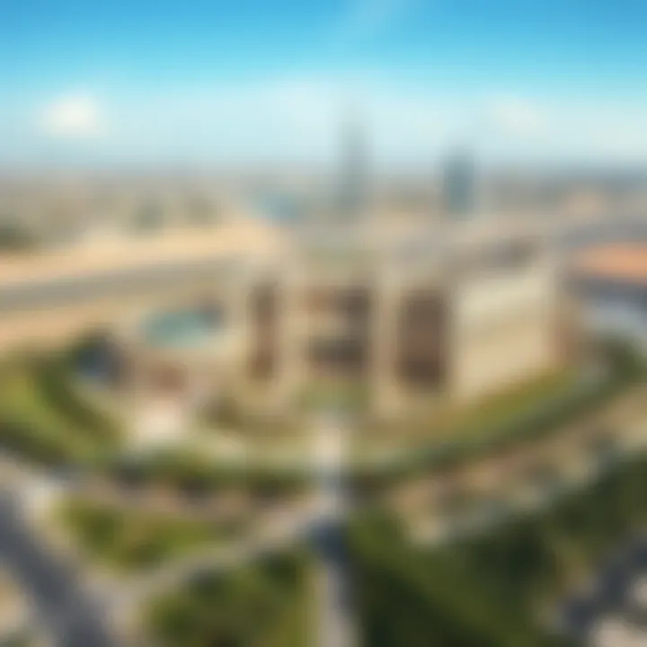 An aerial view of the residence highlighting its grandeur and surrounding landscape.