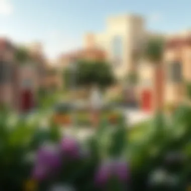 Community park with lush greenery in Mudon