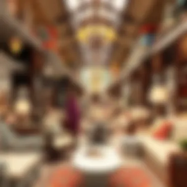 Diverse Furniture Styles in Dubai Marketplace Colorful marketplace displaying diverse furniture styles