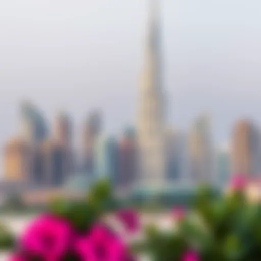 Dubai skyline with residential buildings