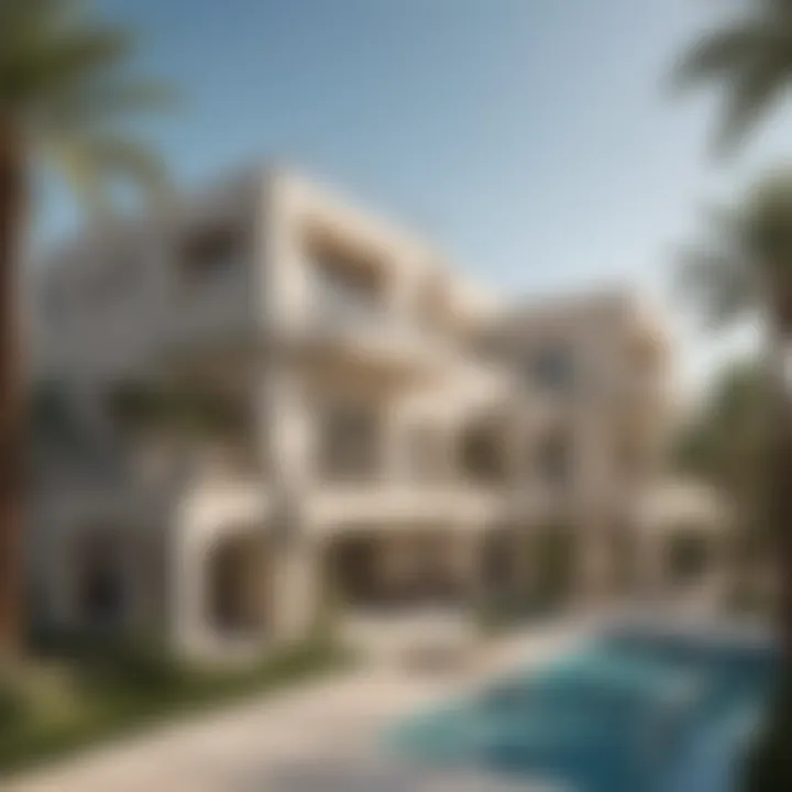 Architectural rendering of luxury villas on Palm Jebel Ali