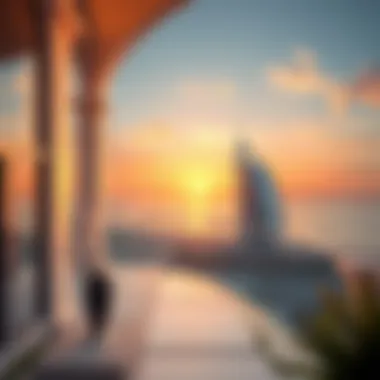 Sunset Serenity at Palm Jumeirah Breathtaking sunset view over the Palm Jumeirah coastline