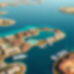 Breathtaking view of Portofino Damac Lagoons showcasing its pristine waters and luxurious villas