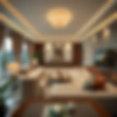 Stunning interior design of a living space in Royal Park Villas