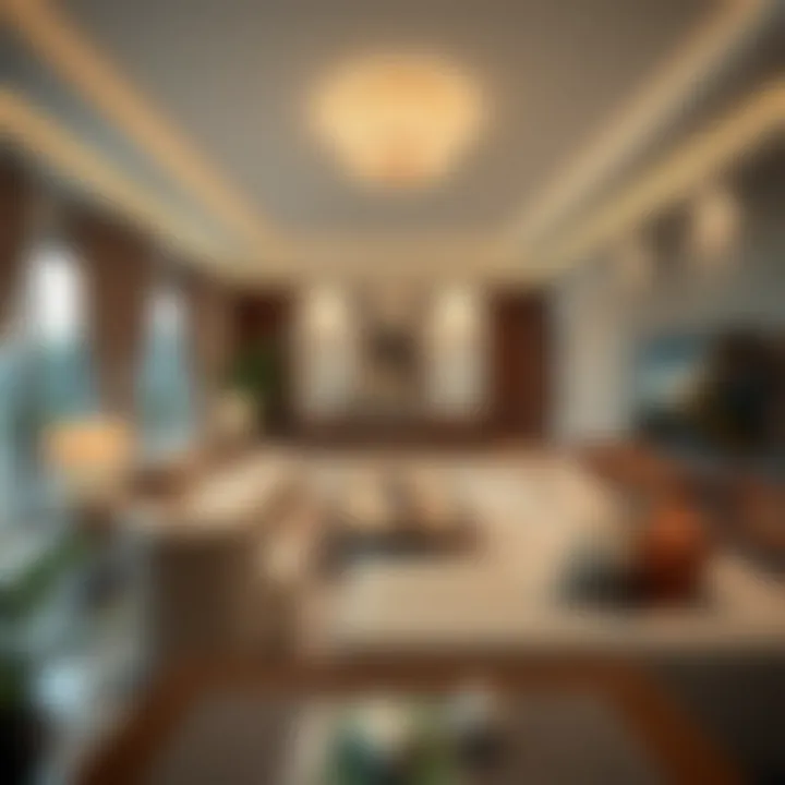 Stunning interior design of a living space in Royal Park Villas