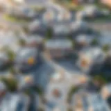 Aerial Perspective of Safi Town Square A stunning aerial view of Safi Town Square showcasing its modern architecture and urban design.