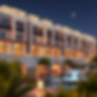 Luxurious residential buildings in Safi Town Square, reflecting contemporary living standards.