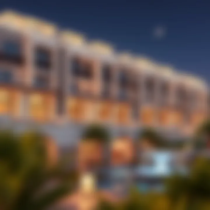 Luxurious residential buildings in Safi Town Square, reflecting contemporary living standards.