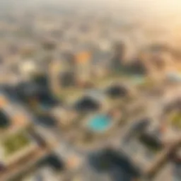 Aerial view showcasing the architectural brilliance of Shamsa Expo City