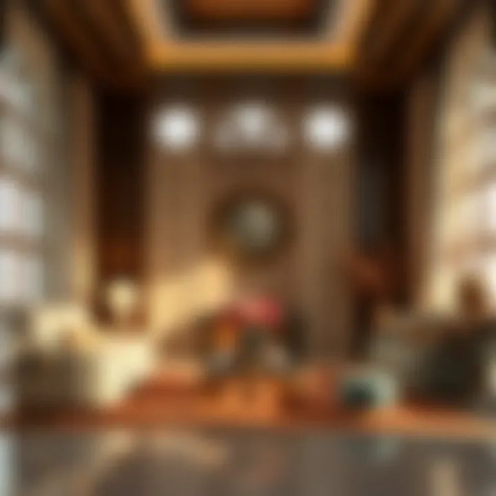 Cultural Heritage Reflected in Interior Design Interior design elements reflecting the cultural heritage of Dubai.