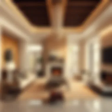 Elegant Living Room of a Dubai Villa Spacious villa living room with elegant decor