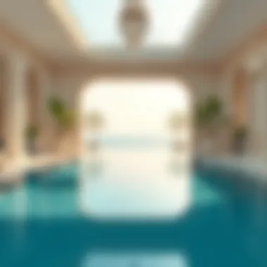 Stunning Pool Area in a Luxury Dubai Villa Stunning villa pool area with a view