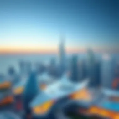 Dubai Skyline Overview Stunning view of Dubai skyline with modern architecture