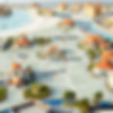 Dubai Neighborhoods and Property Prices Map illustrating different neighborhoods in Dubai and property prices