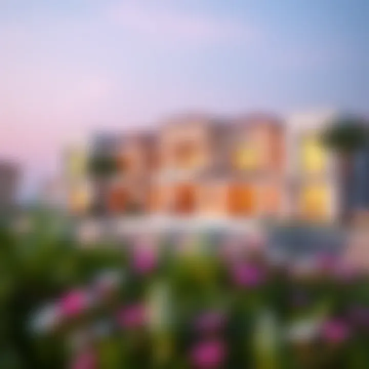 Architectural Brilliance of The Cove Stunning view of The Cove showcasing its architectural brilliance against the backdrop of Ras Al Khaimah's coastline.