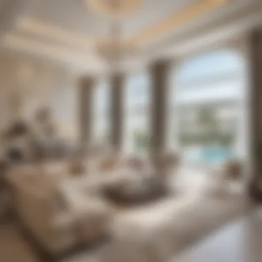 Elegance in Jumeirah Living Spaces Luxurious living room interior in a Jumeirah residence