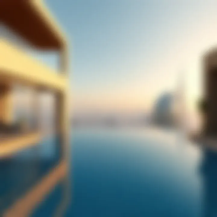 Infinity pool with stunning city views at The Loft Zahia