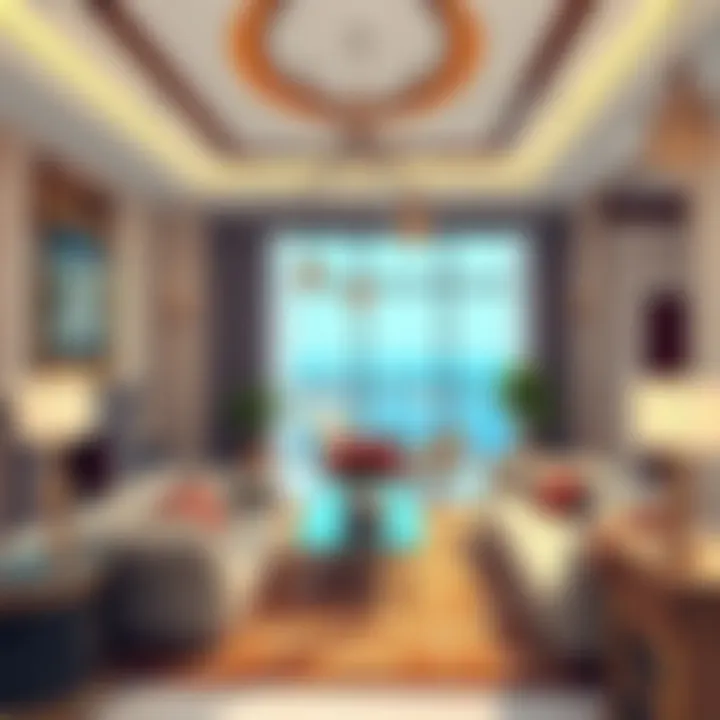 Luxurious living area with high-end furnishings in The Loft Zahia