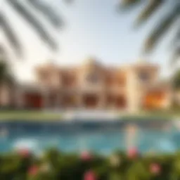 Stunning villa architecture in Dubai