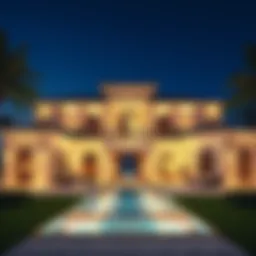 Stunning architectural design of a luxury villa in Dubai