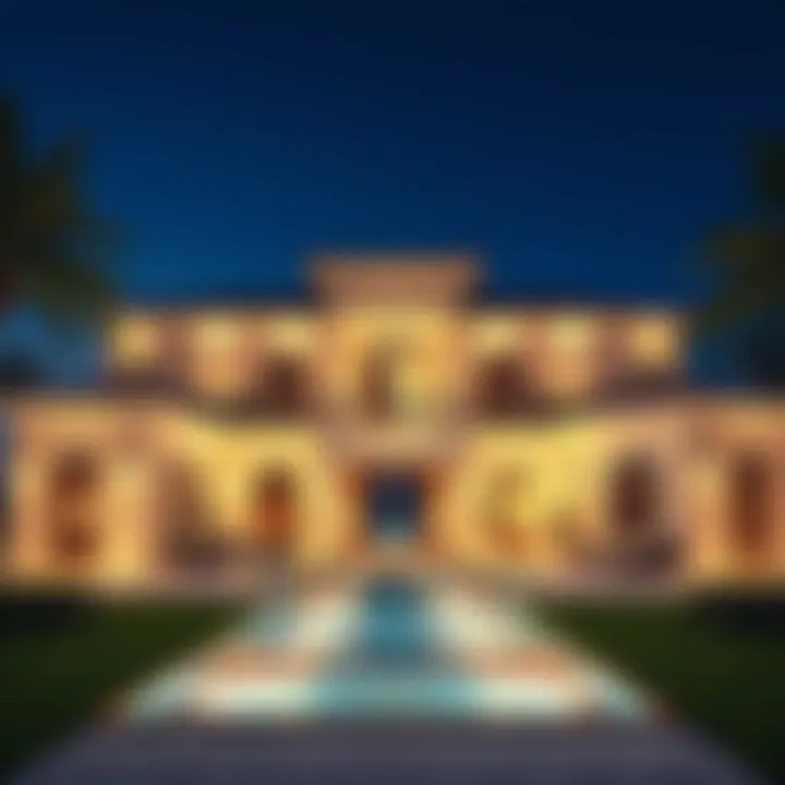 Stunning architectural design of a luxury villa in Dubai