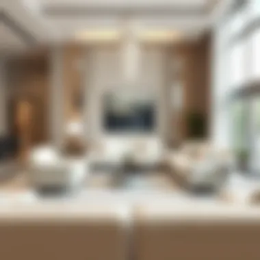 Spacious living room in a villa