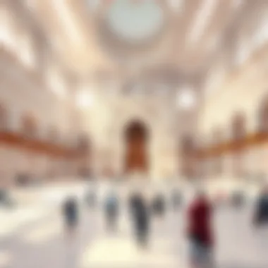 Prayer Hall of the UAE's Largest Mosque Visitors marveling at the vast prayer hall of the mosque