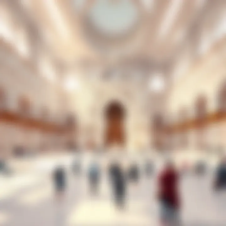 Prayer Hall of the UAE's Largest Mosque Visitors marveling at the vast prayer hall of the mosque