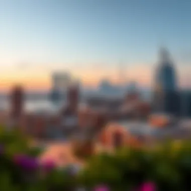 Dubai's Skyline and Luxury Residences A panoramic view of Dubai's skyline showcasing luxury residential developments