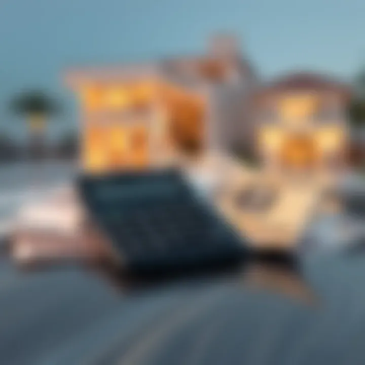 Calculating Currency Conversion Calculator and currency notes for conversion