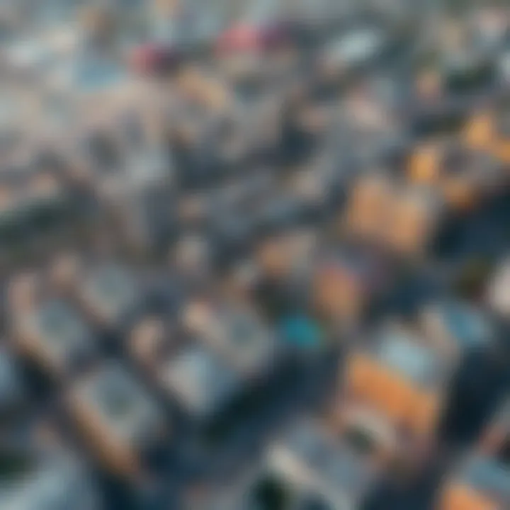 Aerial view showcasing the vibrant landscape of District One in Dubai